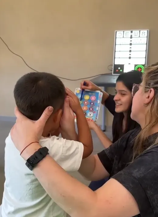 Alumno durante el control visual